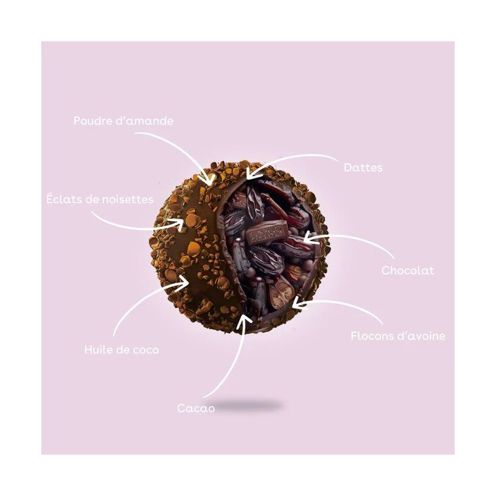 Monka Balls Brownie - Boite de 3 energy Ball BIO & Vegan, made in France — Brownie · Taille 3 x 18 Gr