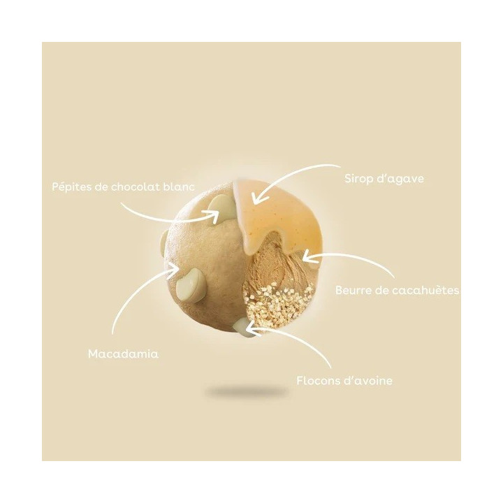 Monka Balls White Cookie - boite de 3 energy Balls bio & protéinées — White Cookie · Taille 3 x 18 Gr