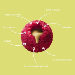 Monka Balls Pistache Framboise - Boite de 3 energy balls made in France — Pistache Framboise · Taille 3 x 18 Gr