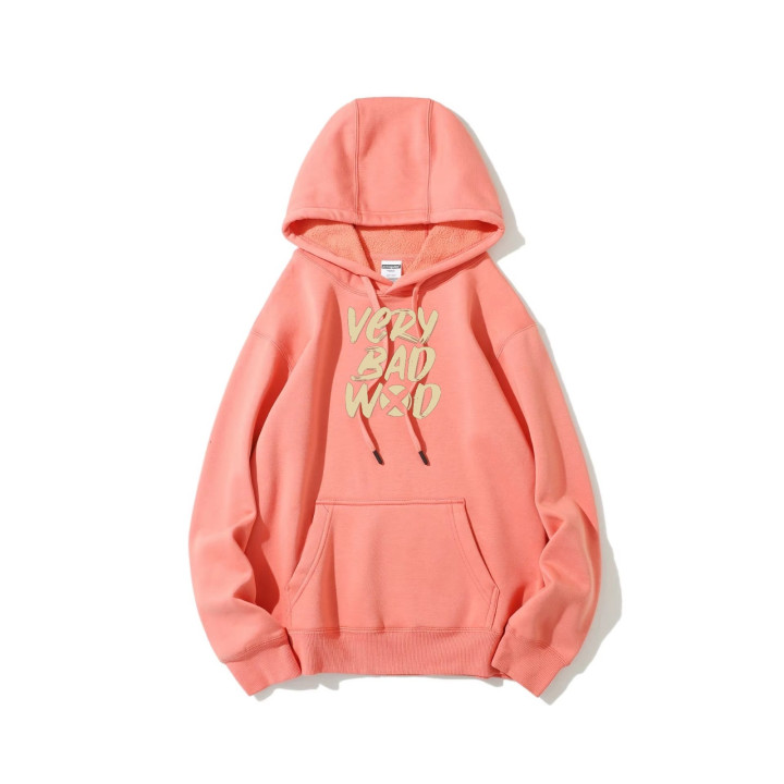 Sweat capuche unisexe rose THE SWEETY Corail | VERY BAD WOD — Rose · Taille M