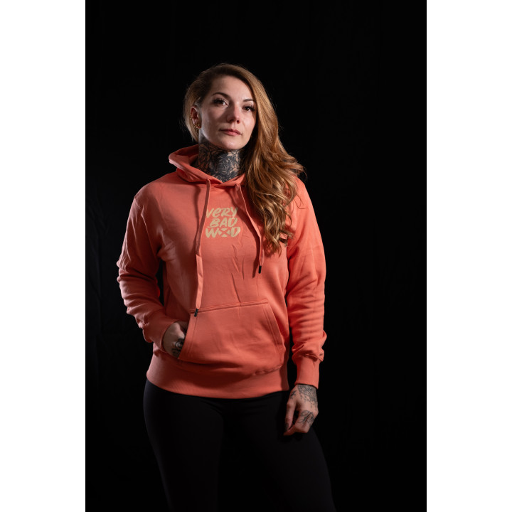 Sweat capuche unisexe rose THE SWEETY Corail | VERY BAD WOD — Rose · Taille XL