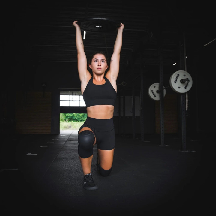 Paire Genouillères Noir/Carbon 7 mm | REHBAND — Noir · Taille XL