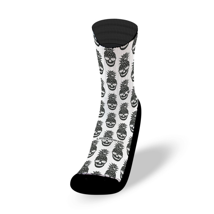 Chaussettes TRAIN HARD STAY COOL TD WHITE| LITHE APPAREL — Blanc · Taille M (39-42)