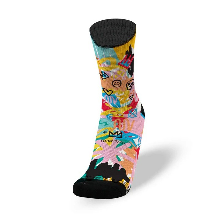 Chaussettes enfants HAPPINESS multicolores - KIDS SOCKS | LITHE APPAREL — Multicolor · Taille XS (30 - 34)