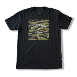 T-shirt Homme noir TIGER CAMO | CAFFEINE and KILOS — Noir · Taille S