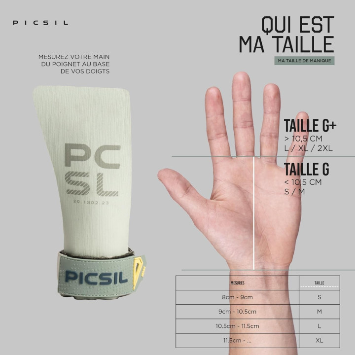 Maniques Heron Picsil vert fern - Grip hybride Gym — Vert · Taille G (Kids / XS / S)