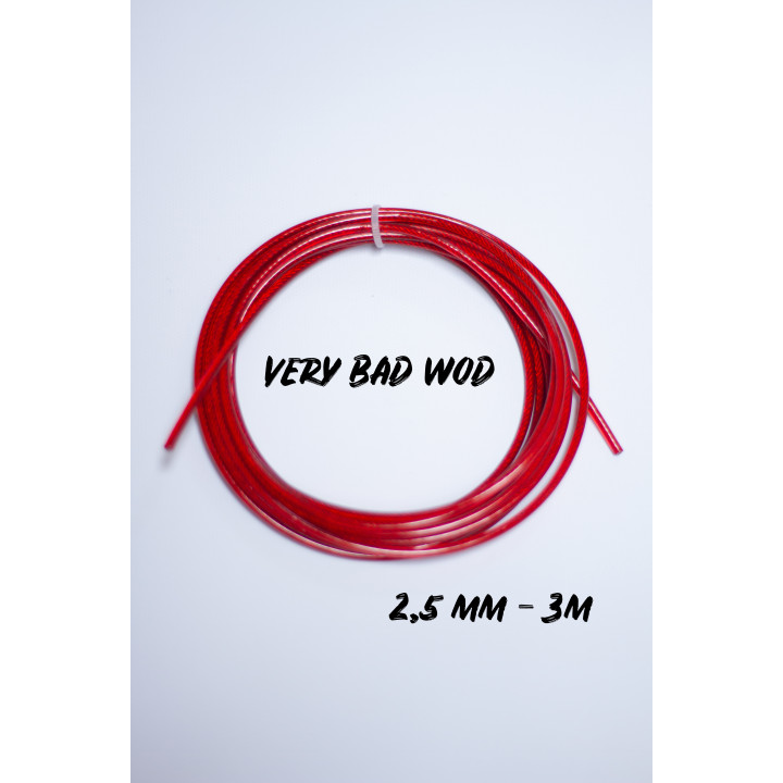 Câble pour corde à sauter rouge 2.5 mm 3m - Very Bad Wod — Rouge · Taille 2.5 mm