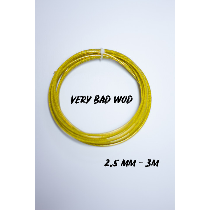 Câble pour corde à sauter jaune 2.5 mm 3m - Very Bad Wod — Jaune · Taille 2.5 mm
