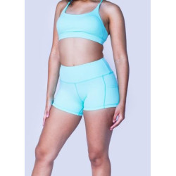 Short Femme bleu BASIC ICEE | FEED ME FIGHT ME — Bleu · Taille L
