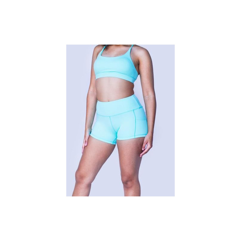 Short Femme bleu BASIC ICEE | FEED ME FIGHT ME — Bleu · Taille L