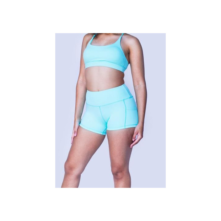 Short Femme bleu BASIC ICEE | FEED ME FIGHT ME — Bleu · Taille L