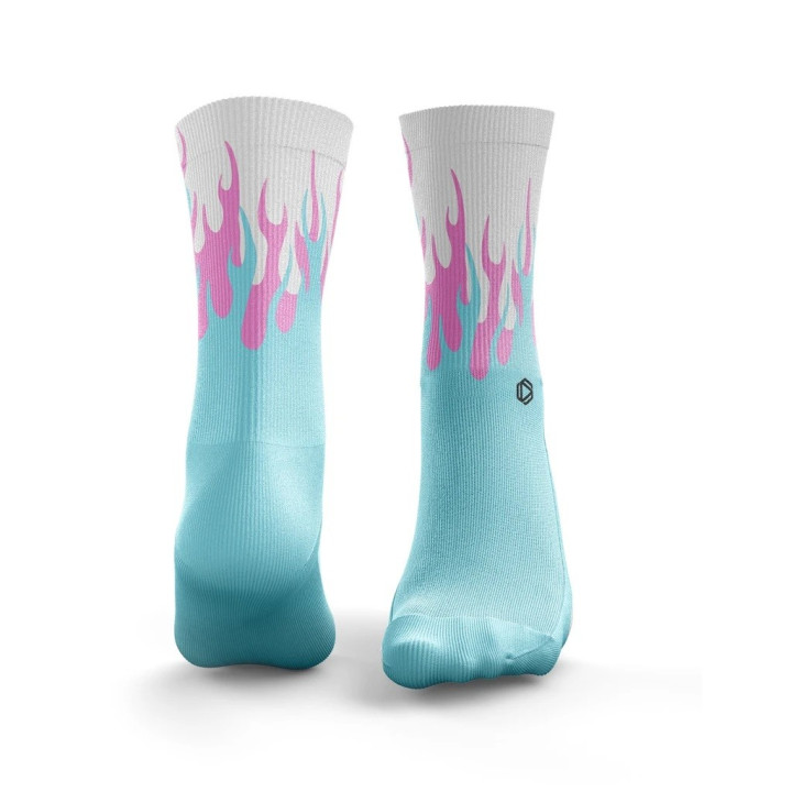 Chaussettes multicolores HOT RODS Baby pink and blue| HEXXEE SOCKS — Multicolor · Taille M (40-43)
