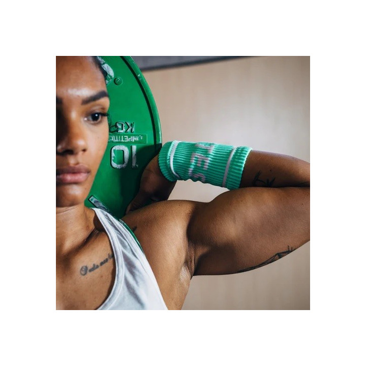 Bandes de poignet absorbantes - SWEATBANDS bleues MINT| VELITES — Bleu · Taille TU