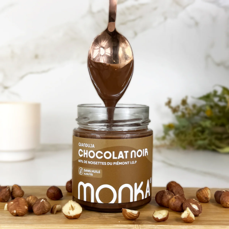 Pâte à tartiner GIANDUJA - Chocolat Noir 200 Gr| MONKA — Chocolat noir · Taille 200 Gr