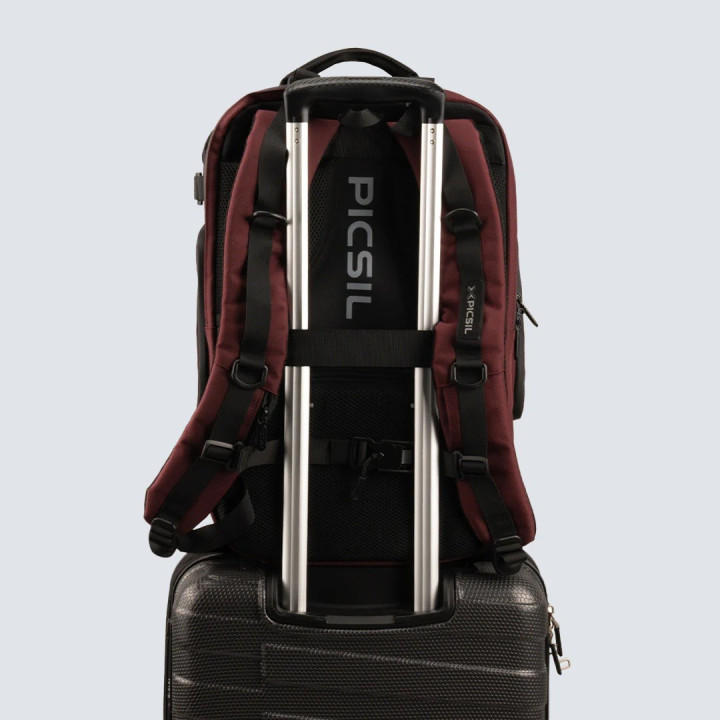 Sac à Dos Sport PICSIL MAVERICK 2e génération bordeaux 40L Imperméable et Résistant — Rouge · Taille TU