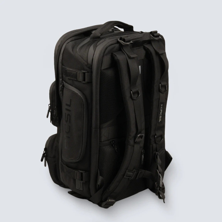 Sac à Dos PICSIL MAVERICK 40L noir 2e gen pour le Sport et les Voyages, Robuste et Ergonomique — Noir · Taille TU