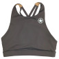 Brassière femme 4 STRAPS HIGH CHEST PEPPER | SAVAGE BARBELL — Gris · Taille XS
