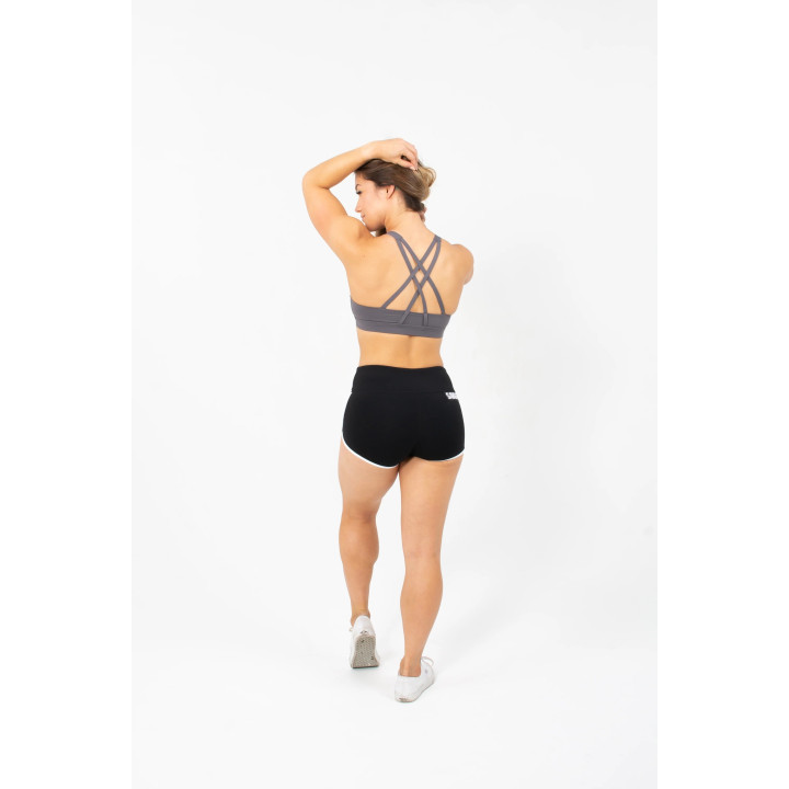 Brassière femme 4 STRAPS HIGH CHEST PEPPER | SAVAGE BARBELL — Gris · Taille XS