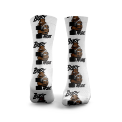 Chaussettes Beast Mode HEXXEE - Confort et Performance pour Cross Training — Blanc · Taille S (36-40)