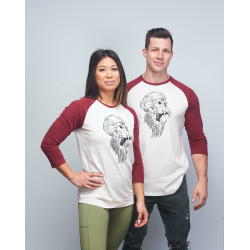 Baseball T-shirt unisexe bordeaux GORILLA OPS| VERY BAD WOD x WILL LENNART TATOO — Bordeaux · Taille XL