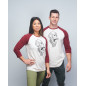 Baseball T-shirt unisexe bordeaux GORILLA OPS| VERY BAD WOD x WILL LENNART TATOO — Bordeaux · Taille XL