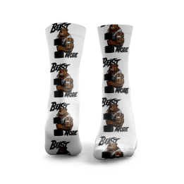 Chaussettes Beast Mode HEXXEE - Confort et Performance pour Cross Training — Blanc · Taille M (40-43)