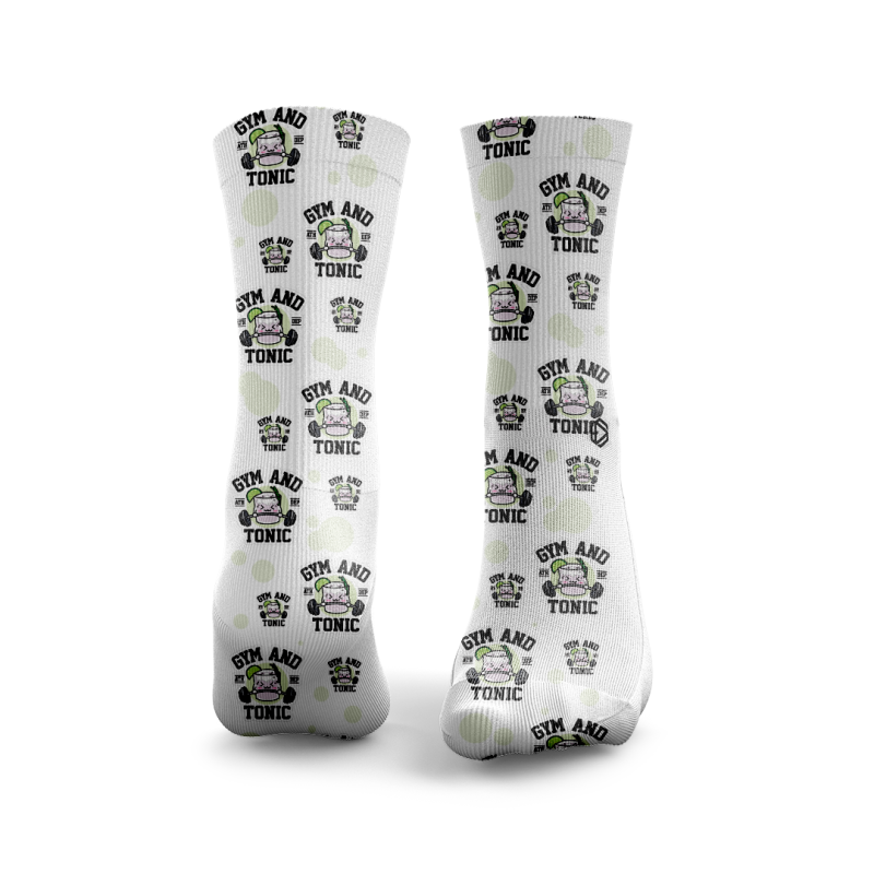 Chaussettes HEXXEE Gym et Tonic - Confort, Compression et Style — Blanc · Taille M (40-43)
