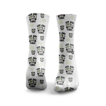 Chaussettes HEXXEE Gym et Tonic - Confort, Compression et Style — Blanc · Taille M (40-43)