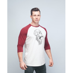 Baseball T-shirt unisexe bordeaux GORILLA OPS| VERY BAD WOD x WILL LENNART TATOO — Bordeaux · Taille XL