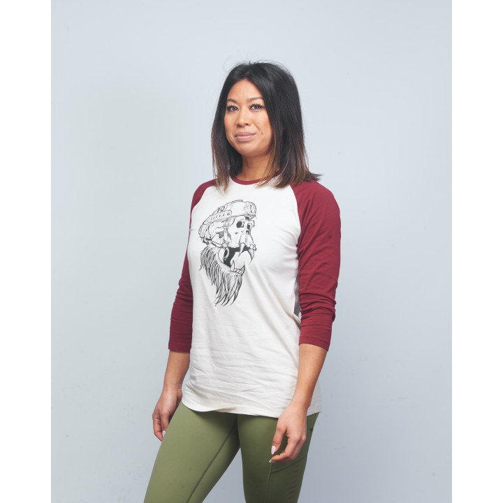 Baseball T-shirt unisexe bordeaux GORILLA OPS| VERY BAD WOD x WILL LENNART TATOO — Bordeaux · Taille XL