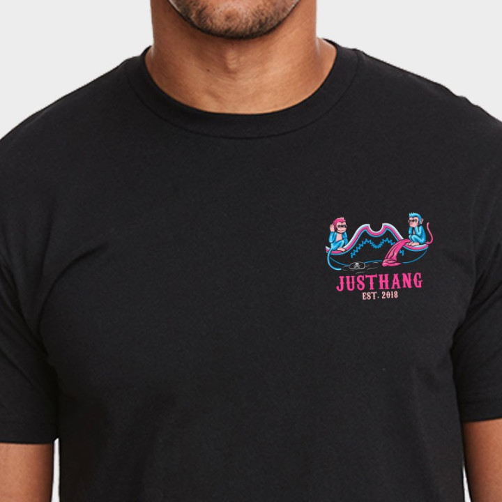 T-shirt sport noir unisexe JUSTHANG - The Monkey of Wisdom — Noir · Taille M