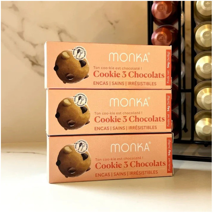 Monka Balls - Boite de 3 Energy Balls Cookie 3 Chocolats, Bio & Vegan — 3 chocolats · Taille 3 x 18 Gr