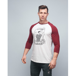 Baseball T-shirt unisexe bordeaux FRENCH WOD| VERY BAD WOD x WILL LENNART TATOO — Bordeaux · Taille XXL