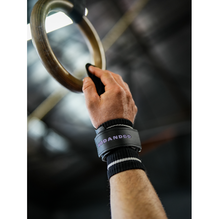 Maniques Gymnastique POWERGRIP Fusion Lila - WODANDGO — Noir · Taille L