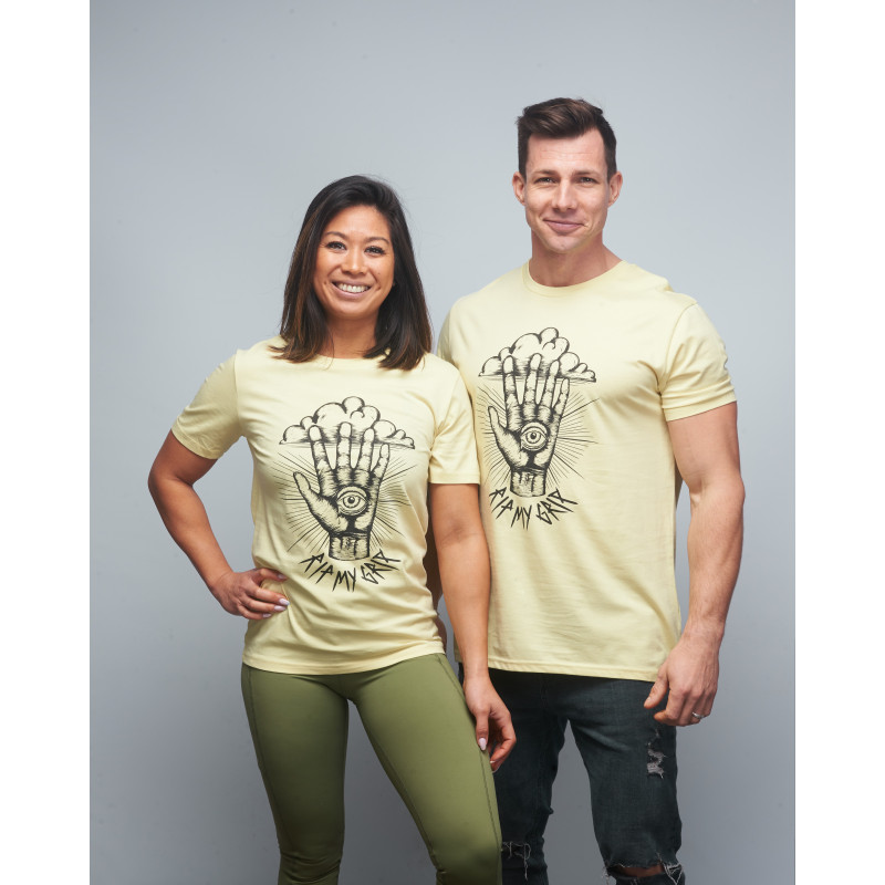 T-shirt unisexe jaune RIP MY GRIP | VERY BAD WOD x WILL LENNART TATOO — Jaune · Taille XS