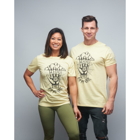 T-shirt unisexe jaune RIP MY GRIP | VERY BAD WOD x WILL LENNART TATOO — Jaune · Taille XS