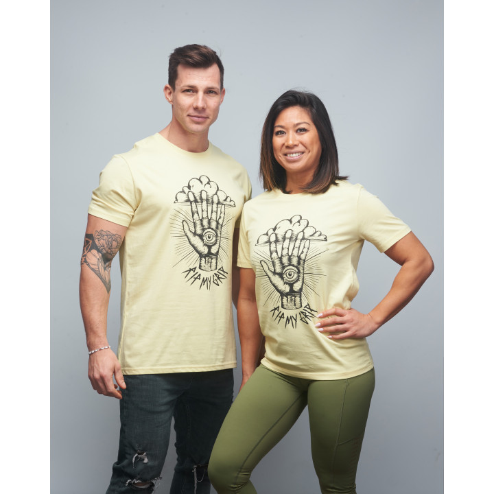 T-shirt unisexe jaune RIP MY GRIP | VERY BAD WOD x WILL LENNART TATOO — Jaune · Taille XS