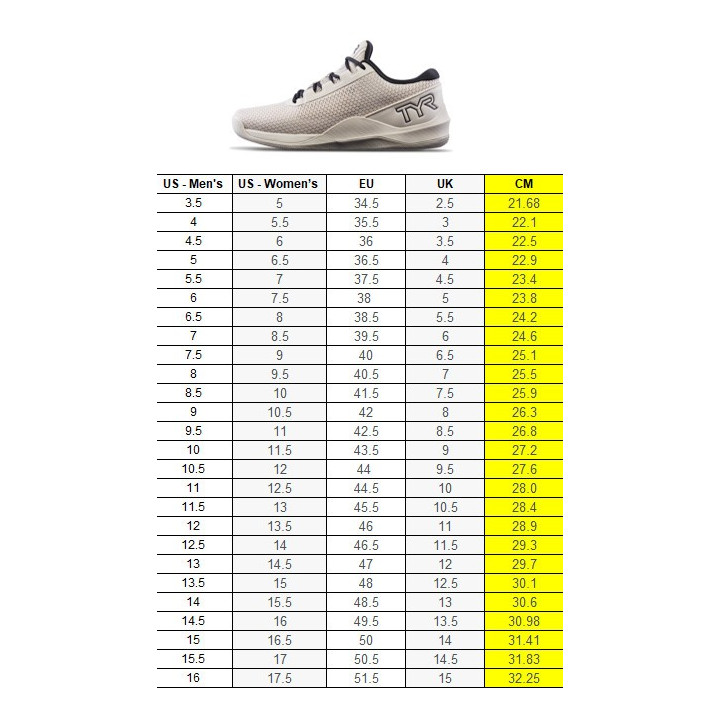 Chaussures TYR Trainer CXT-2 Sand - Entraînement Cross Training — 270 Beige Sand · Taille 46 EU - 28.9 cm