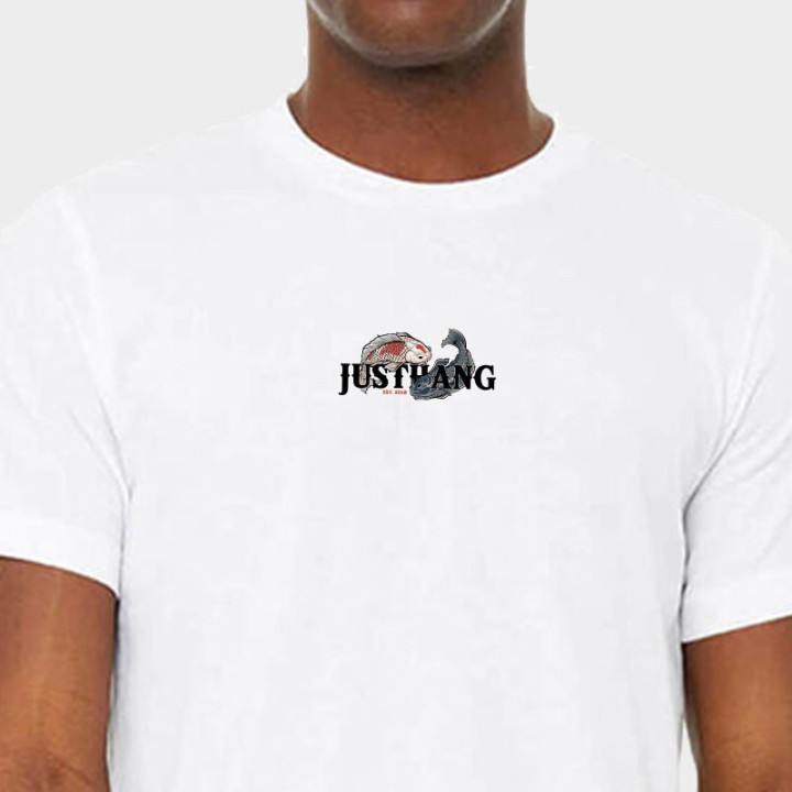 T-shirt sport unisexe Justhang Koi Carp blanc — Blanc · Taille M