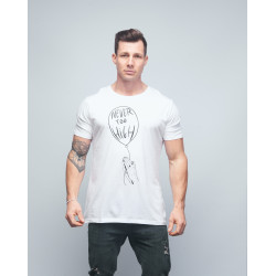 T-shirt unisexe blanc NEVER TOO HIGH | VERY BAD WOD x WILL LENNART TATOO — Blanc · Taille L