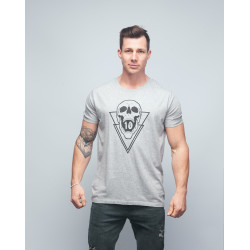 T-shirt unisexe gris SKULL| VERY BAD WOD x WILL LENNART TATOO — Gris · Taille XL