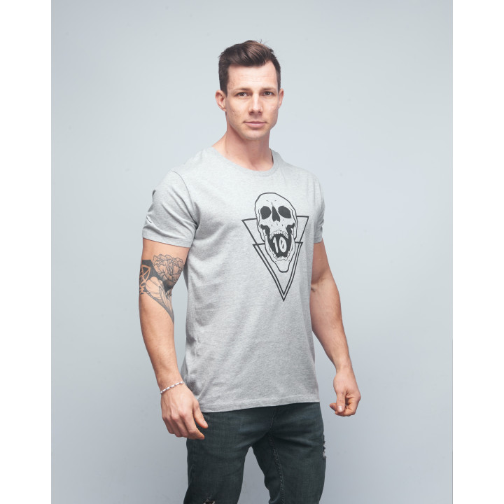 T-shirt unisexe gris SKULL| VERY BAD WOD x WILL LENNART TATOO — Gris · Taille XL