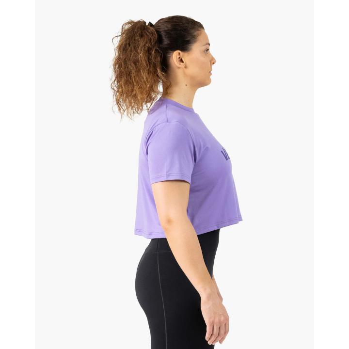 Crop top sport femme HOLO violet Wisteria VELITES — Violet · Taille S