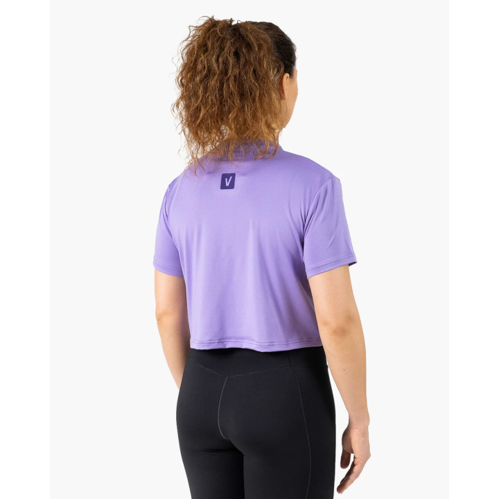 Crop top sport femme HOLO violet Wisteria VELITES — Violet · Taille M