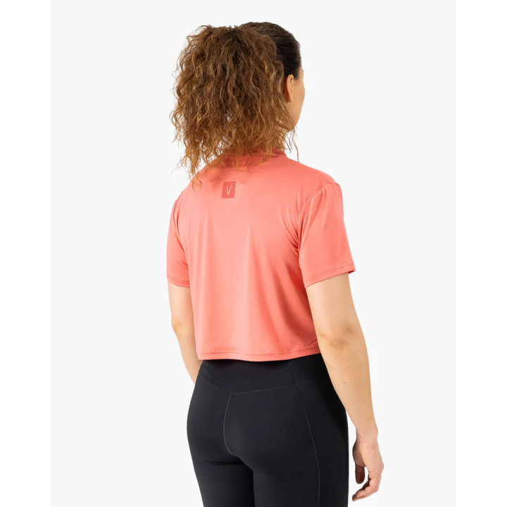 Crop top sport femme HOLO rose raspberry VELITES — Rose · Taille L