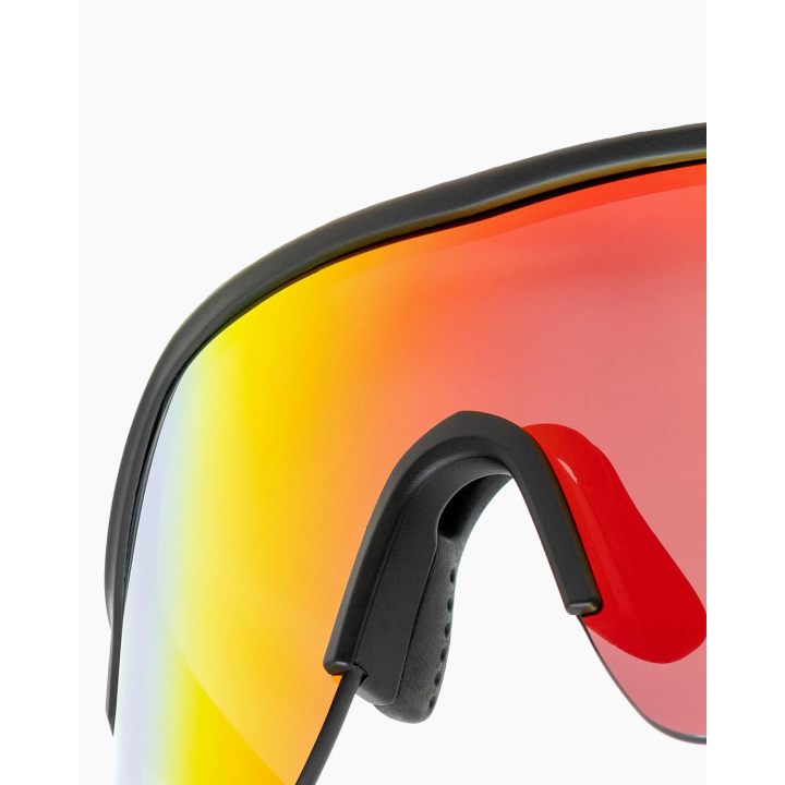 Lunettes de soleil Velites Raptor - Noir/Rouge sport — Monture noire / Verres oranges · Taille TU
