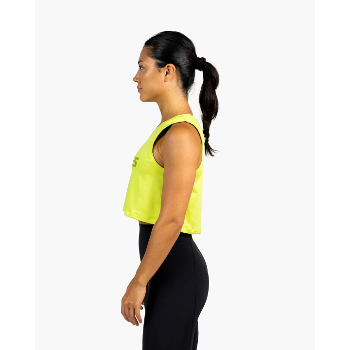 Tank crop top VELITES HOLO vert FERN - Technique & respirant — Vert · Taille M
