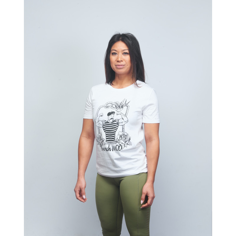T-shirt Femme blanc FRENCH WOD | VERY BAD WOD x WILL LENNART TATOO — Blanc · Taille XL T-shirt Femme blanc FRENCH WOD | VERY BAD WOD x WILL LENNART TATOO — Blanc · Taille XL