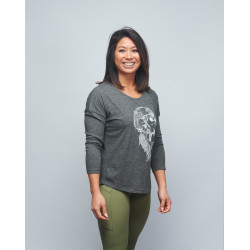 Baseball T-shirt femme gris GORILLA OPS | VERY BAD WOD x WILL LENNART TATOO — Gris · Taille L
