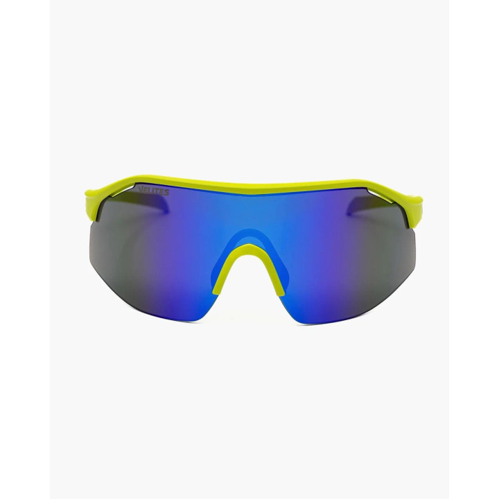 Lunettes Velites Raptor Neon Vert-Bleu UV400 Sport — Monture verte / Verres bleus · Taille TU